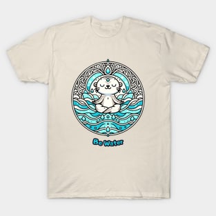 Elemental Meditating otter Be Water T-Shirt T-Shirt